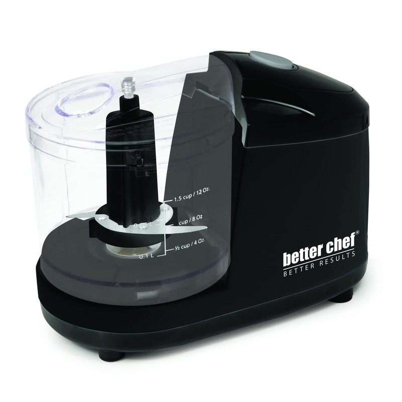 Better Chef 1.5-Cup Mini Food Processor | Stainless-Steel Blade |