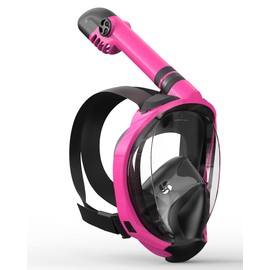 Full Face Snorkel Mask Adults,Dry-Top Snorkeling Gear with Camera Mount,Foldable 180-Degree Panoramic Scuba Mask for Snorkeling Diving Swimming Travel,Snorkel Mask Anti-Fog & Anti-Leak