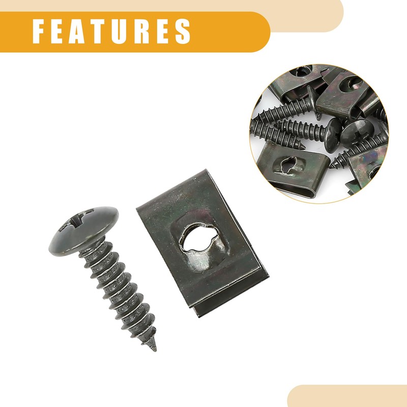 Partuto 20 Set 4.2x16Mm Universal U Clip Screw Assortment -