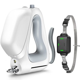 5-in-1 Dog Leash and Training Collar System for Walking & Training-7.4ft for Dogs Up to 220lb,with Detachable Water Tank, Built-in LED, Poop Bag Storage,Rechargeable No Shock Dog Training Collar