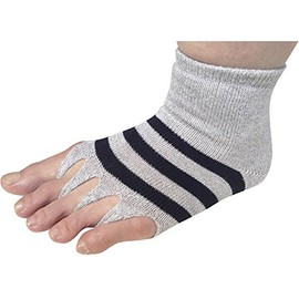 Thimble Health Socks Medium Light Gray Border
