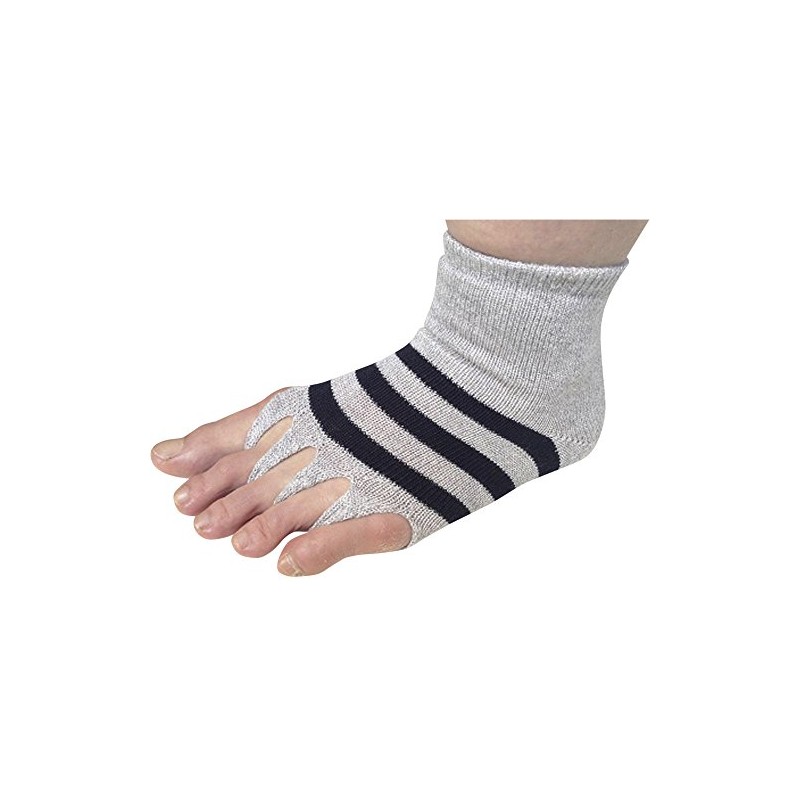 Thimble Health Socks Medium Light Gray Border