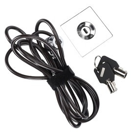 POCREATION Candado de Cable para Computadora Portátil, Candado para Computadora Portátil, Protección Ambiental Galvanizada Antirrobo, Cable de Seguridad para Computadora con Base