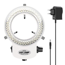 Iegefirm 144LEDs Ring Light for Microscope Lamp Light 6000K 0-100% Adjustable