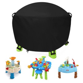 Kids Water Table Cover 36in Outdoor Waterproof Dustproof Anti-UV Water Table Toys Cover, Fitting Most Kids Water Table Toy Protective Waterproof and Sunscreen (Cover only)