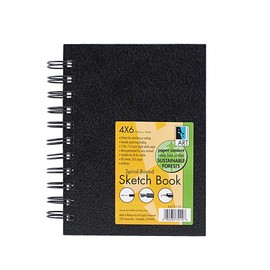 Black Wirebound Sketch Book 4x6