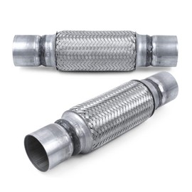 RP Remarkable Power, RK7541 Exhaust Flex Pipe 2.25" x 8" Heavy Duty Stainless Steel 12" OL, 2 Pack