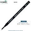 6 X Schmidt 888 Rollerball Refill - Medium - Black