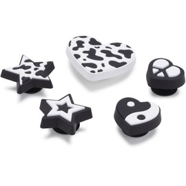 Crocs Unisex Shoe Pack of 5 | Personalize with Jibbitz for Shoe Charme, Mono BnW, Mono Bnw