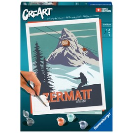 Ravensburger Paint by numbers 23500-Zermatt-from 12 Years, 23500