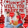 Will You Marry Me Balloons - 545 Pcs Red Letter