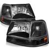 SPEC-D TUNING 4PC Black Headlights + Signal Corner Lights Compatible