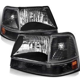 SPEC-D TUNING 4PC Black Headlights + Signal Corner Lights Compatible with 1998-2000 Ford Ranger Left + Right Pair Assembly