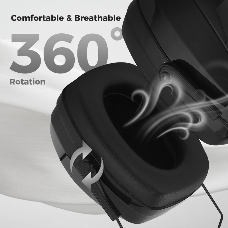 [ProCase] Adult Noise Cancelling Earmuffs, Noise Isolation with Adjustable Headband