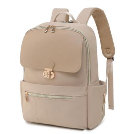 LELLIE Baby Diaper Bag Backpack Laptop Backpack for Women, Puffer Baby Bag with Insulated Pockets,Travel Diaper Backpack (Brown Taupe)