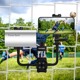 HAFOKO Picklebal Fence Mount for Gopro/Smartphone Fence Clamp for Mevo Start Fence Holder for Insta 360 X4/DJI Pocke/DJI Action Camera Game Changer Kit for Baseball Tennis Traning Recording