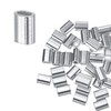 M METERXITY 100-Pack Aluminum Crimping Loop Sleeves, 1.2mm 3/64" Single