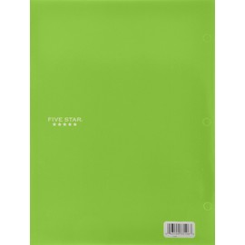 Five Star 2-Pocket Folder, Folders with Pockets, Lime (72895)