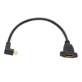 DP Female to Mini DP Male Cable Double Hole Lockable Type Displayport Adapter for QXGA 2560x1600 Resolution Output