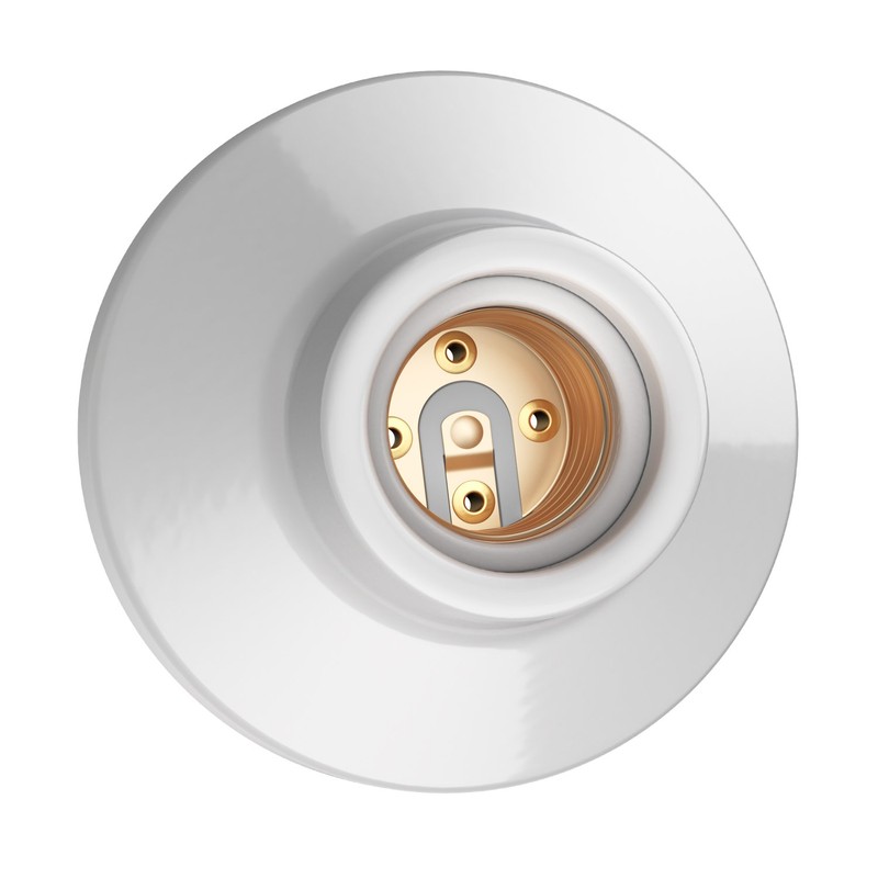 ledscom.de ledscom.de 3 Stck Deckenleuchte/Lampenfassung ELEKTRA, Porzellan, wei? gl?nzend, 1x