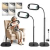 30X/10X Floor Magnifying Glass with Light and Stand, 45 LED