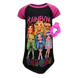 AME Sleepwear Girls' Rainbow High Dolls Nightgown with Scrunchie (4)