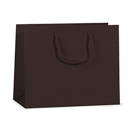 CHOCOLATE MATTE Gift Bags MEDIUMMINI-PK 13x5x10" 3 unit, 10 pack per unit.