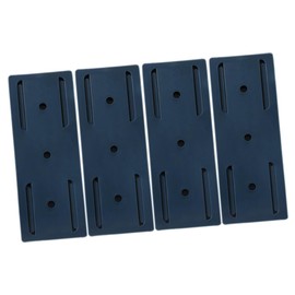 LABRIMP 4pcs Power Strip Holder Fixer Cable Management Under Desk Flat Wall Desktop Fixed Bracket Socket Mounted with Duty Wire Holders for Cables Sockets Multiple Indoor Blue Abs