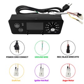 Replacement Parts Digital Thermostat Control Board Kit for Pit Boss Pro Series 4 Vertical Smoker Grill Compatible with Pit Boss P7-4.5 PBV4PS1 with RTD Temp Sensor,2pcs Meat Probe,Igniter Hot Rod