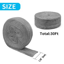 30F Steel Wool Fill Fabric, Coarse Wire Hardware Cloth DIY Kit, Gap Blocker Keep Animals Away from Holes, Wall, Kitchen, Garden, Pipeline in Garage