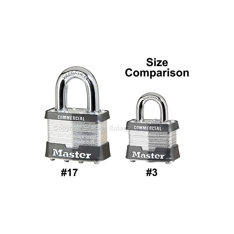 Master Lock - Eight (8) Keyed Alike Locks 3NKA-8 w/BumpStop