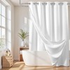 River Dream Extra Long Cotton Blend Shower Curtain with Snap