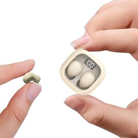 Tiny Invisible Earbuds Wireless Bluetooth Micro Mini Earbuds Close to Skin Colour Headphones (Color Desnudo)