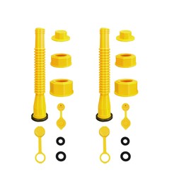Beiskll Gas Can Spout Replacement Kit, Flexible Nozzle for 1/2/5/10 Gal Cans, 2 Pack (yellow)