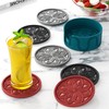 HFHOME Coasters for Drinks 6 Pack Silicone Coasters Set with