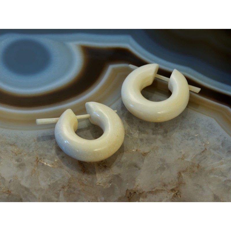 Fly Style Buffalo Bone® 1 Pair Plain Creole Earrings