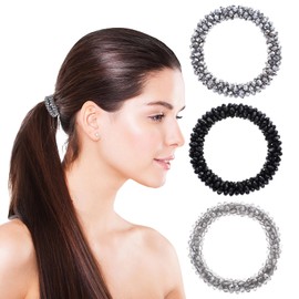 3 Pcs Rhinestone Pony Tails Hair Ties Rhinestone Hair Accessories Womens Hair Ties Rhinestone Hair Tie Elastic Rhinestone Scrunchies for Women Girls