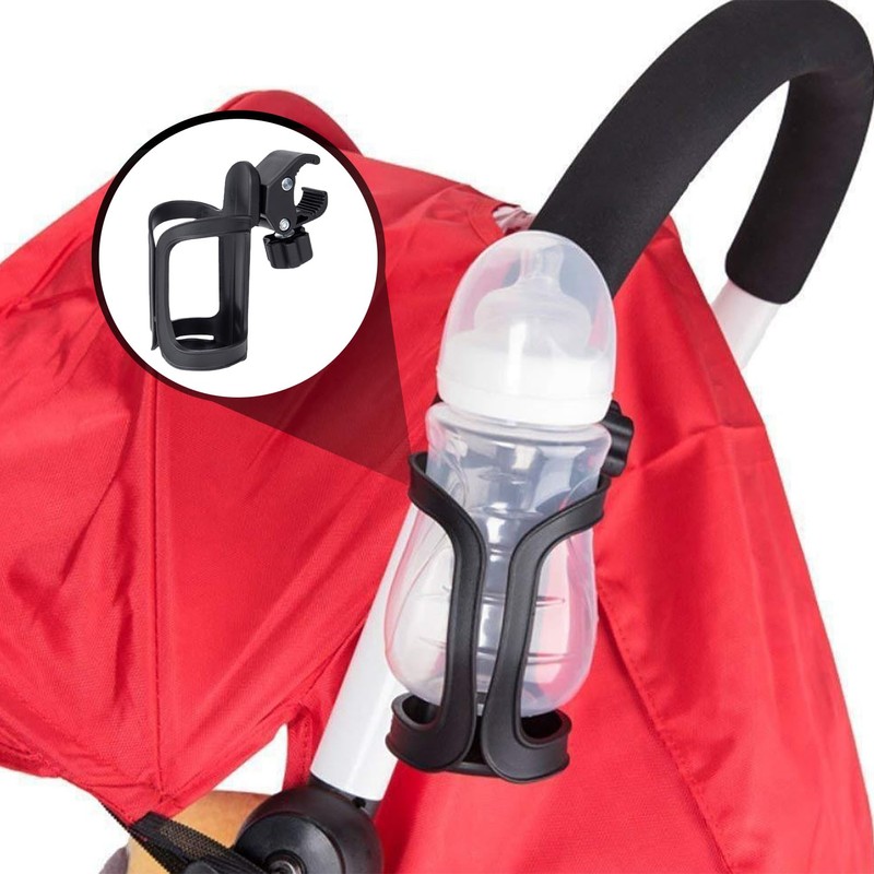 2 Pieces Stroller Cup Holder, Wheelchair Stroller Cup Holder, Adjustable