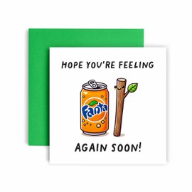 Huxters Funny Get Well Soon Card Fantastick Hope you feel Better and Good Luck in your operations Card for Mum Dad Auntie Uncle - 14.8cm (Get Well Soon)