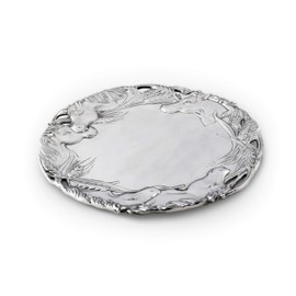 Arthur Court Designs Aluminum Horse Round Tray 12 inch Diameter