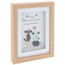 Shudehill Giftware Pebble Glass Portrait Plaque Dogs Heart