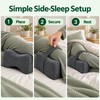 Memory Foam Knee Pillow for Side Sleepers with Dual-Sided Elastic