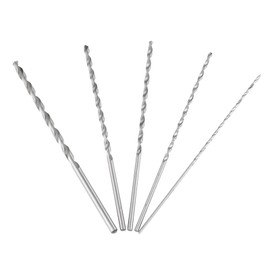 5 Piece Twist Drill Bit Set, 15 cm Extra Long HSS Direct Shank Drill Bit, 2 mm, 3 mm, 3.5 mm, 4 mm, 5 mm Diameter, Wood Drill Bit Set for Many Electric Drills and Drills