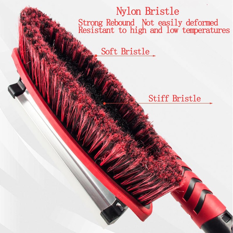 DE Anderqueen 42" Car Snow Brush & Ice Scraper Red