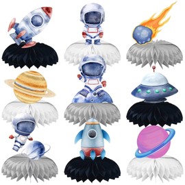 9 Pcs Space Centerpieces for Tables Space Birthday Decorations Space Themed Party Decorations Space Party Favors