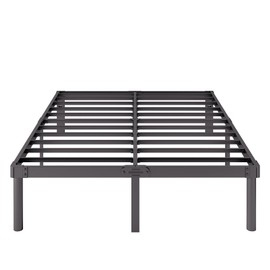 Viisari King Bed Frame 14 Inch Metal Bed Frame King Heavy Duty Platform No Box Spring Needed Easy Assembly Noise Free Black 4005-14B