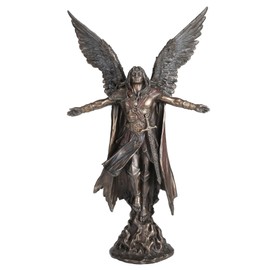 Veronese 11 Inch Tall Ascending Angel Cold Cast Resin Antique Bronze Finish Statue