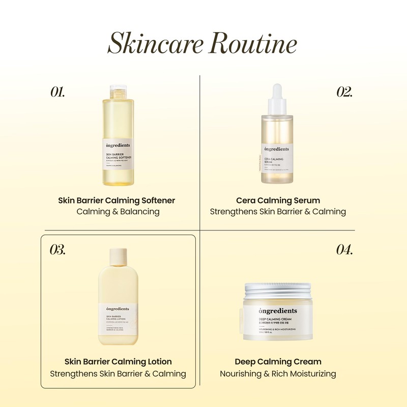 Ongredients, Ongredients Skin Barrier Calming Lotion Moisturising Cream Centella Asiatica