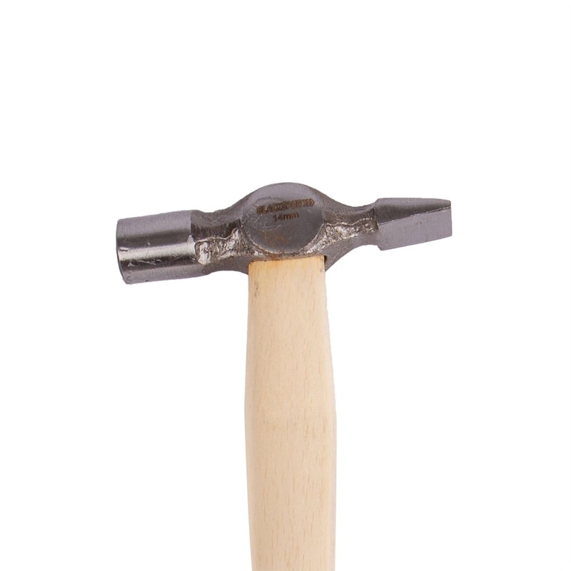 Blackspur 1x 1.5cm Carbon Steel Cross Pein Hammer with Wooden