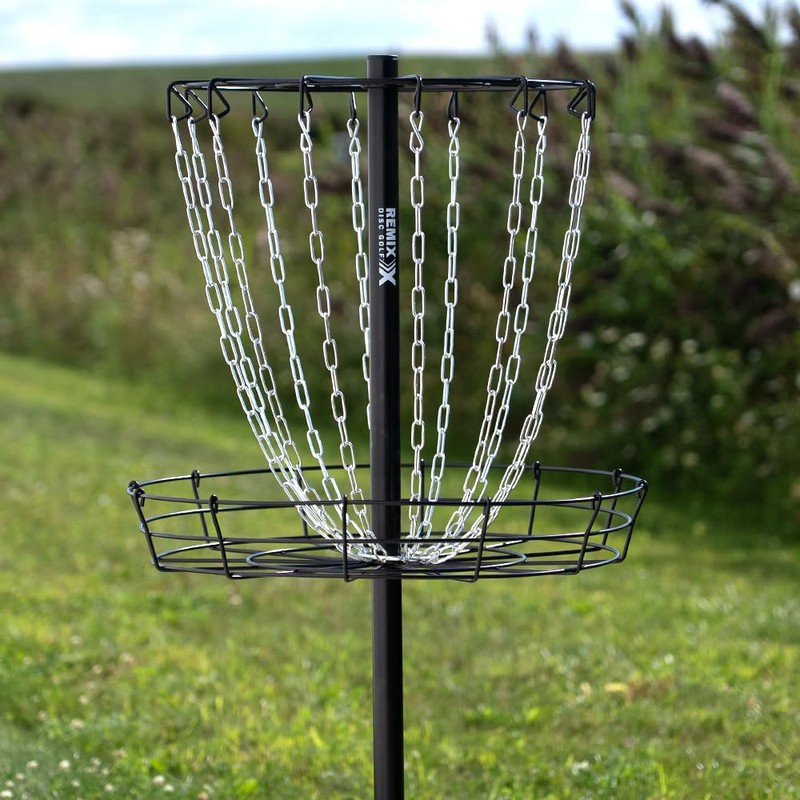 Remix Single Chain Practice Basket for Disc Golf - Black